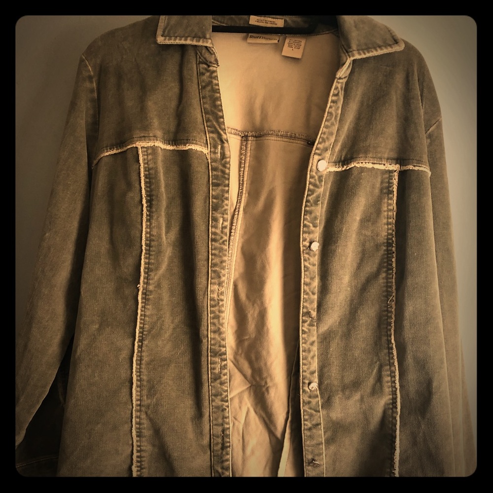 Ruff Hewn frayed edge jacket